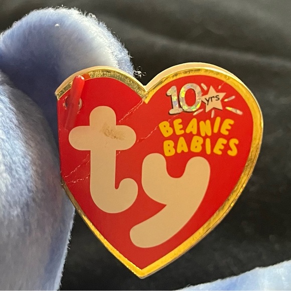 NWT Ty Beanie Babies Blue Peace Bear - Picture 3 of 6